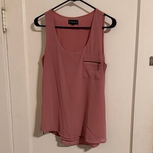 Michele Women's Rose Tank Top with Pocket